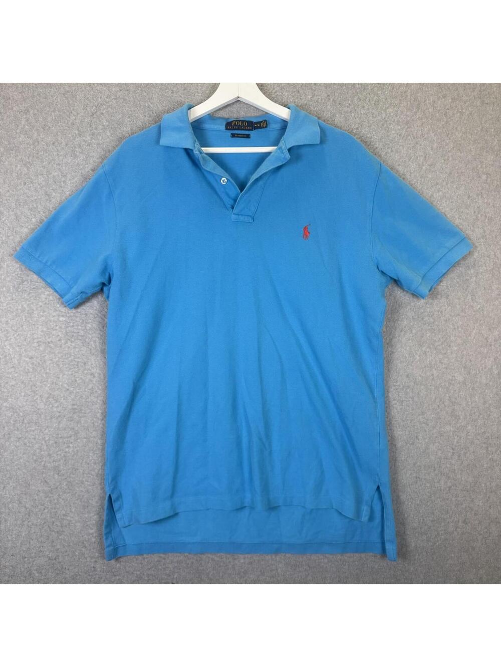 Polo Ralph Lauren Men's Size Medium Blue Cotton Classic Fit Polo Shirt